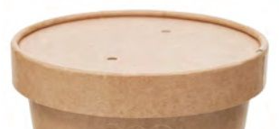 Крышка бумажная для круглого контейнера бумажного Round Bowl kraft lid OSQ