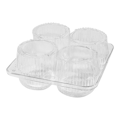 Контейнер-для-корзинок-200-гр-прямоуг-125x125x55-4-секц-прозрачный-с-прозр-крышкой-К-3