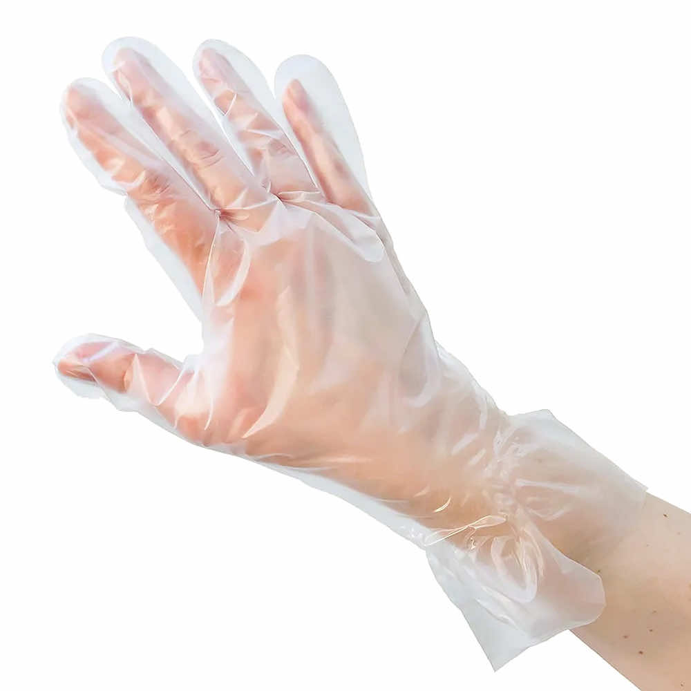 Перчатки "L" ТПЭ прозрачные