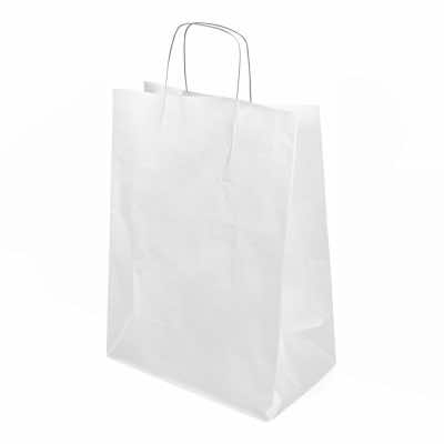 Пакет-бумажный-260х150х350-белый-70гм2-с-прямоугольным-дном-с-кручеными-ручками-без-печати