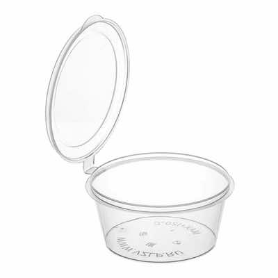 Соусник 30 мл прозрачный с верхним закрытием "2023" ПП