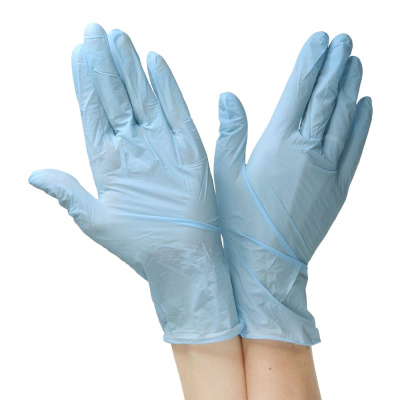Перчатки-L-нитриловые-неопудренные-голубые