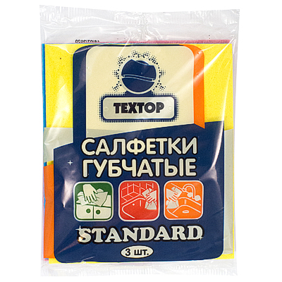 Салфетки губчатые Optiline  3 шт  Салфетки губчатые Optiline  3 шт